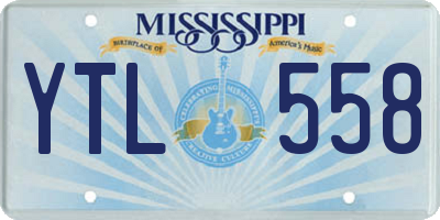 MS license plate YTL558