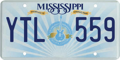 MS license plate YTL559