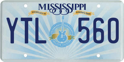 MS license plate YTL560