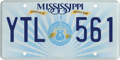 MS license plate YTL561