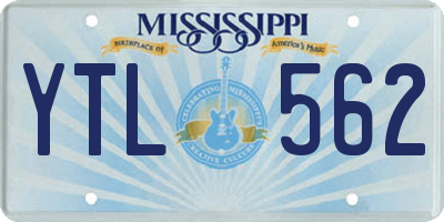 MS license plate YTL562