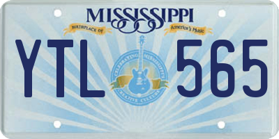 MS license plate YTL565