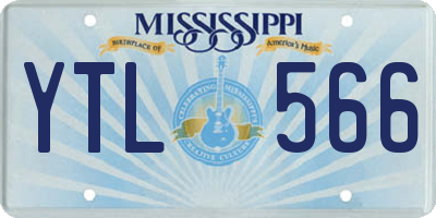 MS license plate YTL566