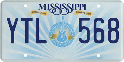 MS license plate YTL568