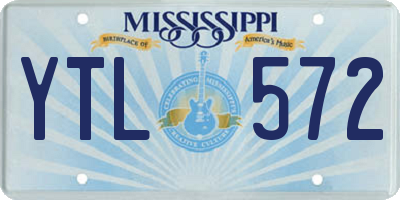 MS license plate YTL572