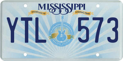 MS license plate YTL573