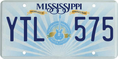 MS license plate YTL575