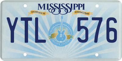 MS license plate YTL576