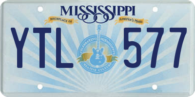 MS license plate YTL577