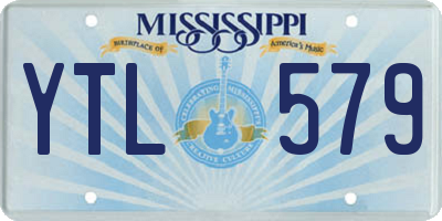 MS license plate YTL579