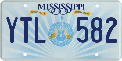 MS license plate YTL582