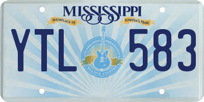 MS license plate YTL583