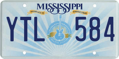 MS license plate YTL584