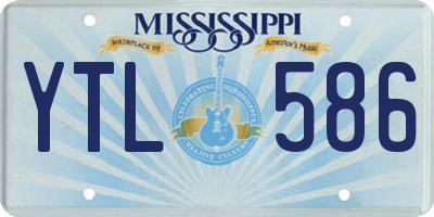 MS license plate YTL586
