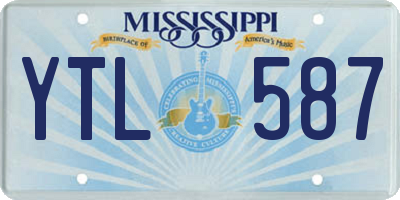 MS license plate YTL587