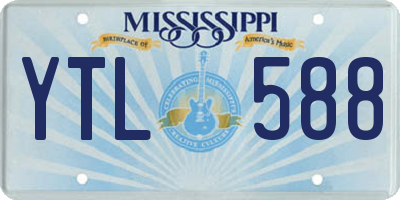 MS license plate YTL588