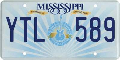 MS license plate YTL589