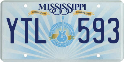 MS license plate YTL593