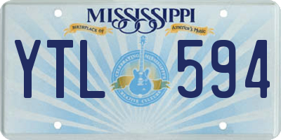 MS license plate YTL594