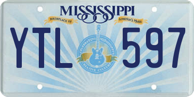 MS license plate YTL597