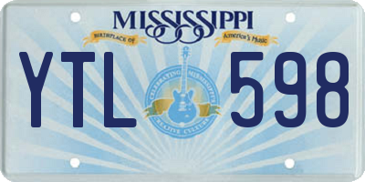 MS license plate YTL598