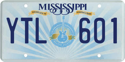 MS license plate YTL601