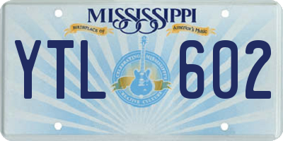 MS license plate YTL602