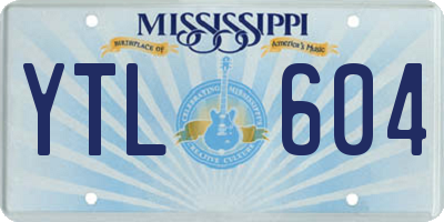 MS license plate YTL604