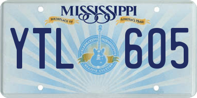 MS license plate YTL605