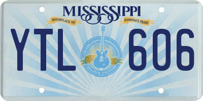 MS license plate YTL606