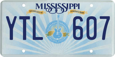 MS license plate YTL607