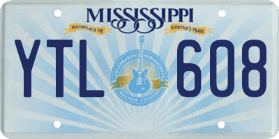 MS license plate YTL608