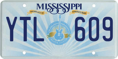 MS license plate YTL609