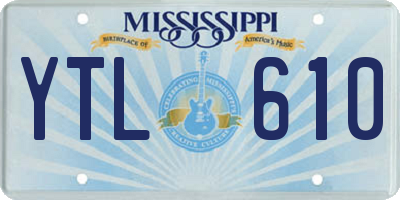 MS license plate YTL610