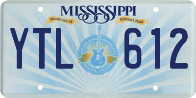 MS license plate YTL612
