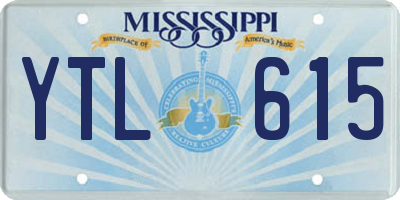 MS license plate YTL615