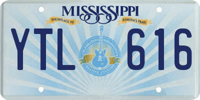 MS license plate YTL616