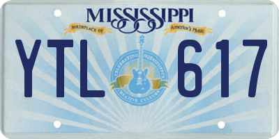 MS license plate YTL617