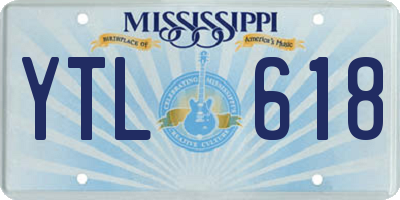 MS license plate YTL618