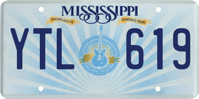 MS license plate YTL619