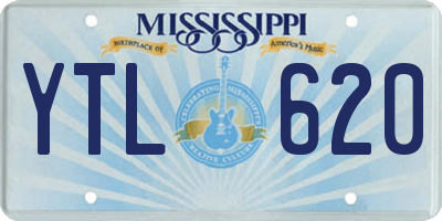 MS license plate YTL620