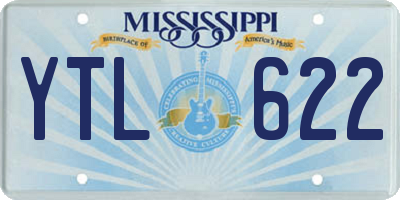 MS license plate YTL622