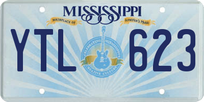 MS license plate YTL623