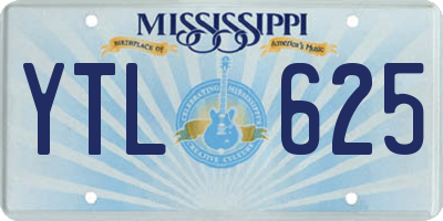 MS license plate YTL625