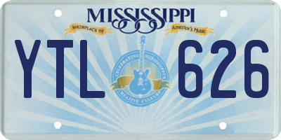 MS license plate YTL626