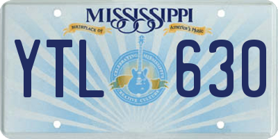MS license plate YTL630