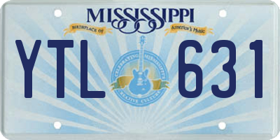MS license plate YTL631