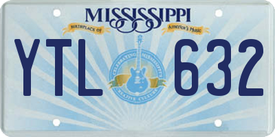 MS license plate YTL632