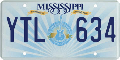 MS license plate YTL634
