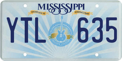 MS license plate YTL635